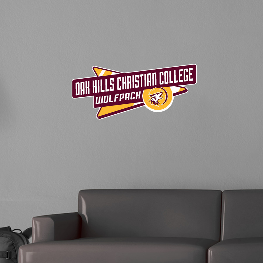 Oak Hills Christian College Wolfpack Wall Decal - Slanted Arrow