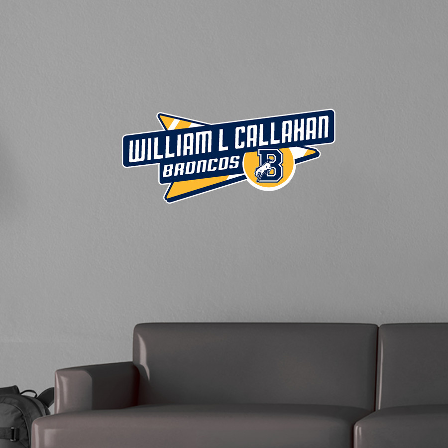 William L Callahan Broncos Wall Decal - Slanted Arrow