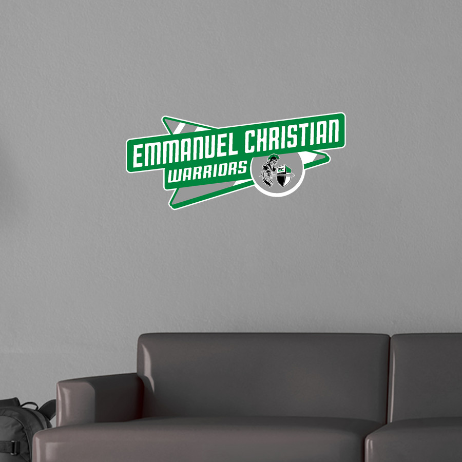 EMMANUEL CHRISTIAN SCHOOL WARRIORS <span class="pdp-name-mascot">EMMANUEL WARRIORS</span> Wall Decal - Slanted Arrow