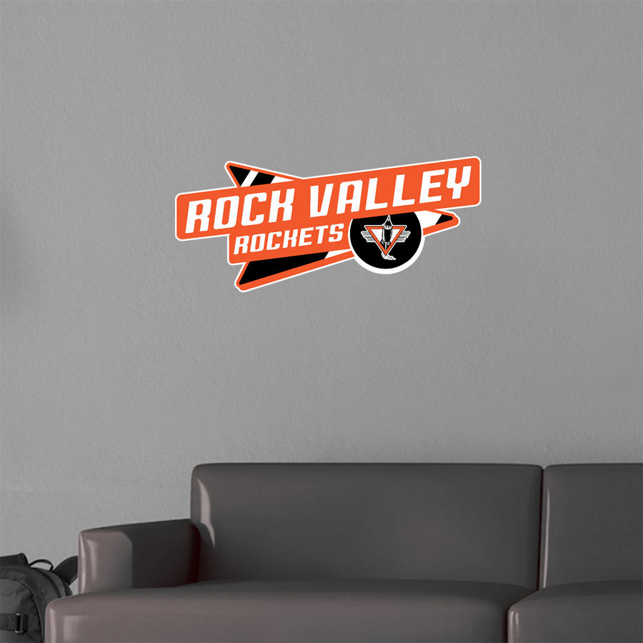 ROCK VALLEY HIGH SCHOOL ROCKETS <span class="pdp-name-mascot">ROCK VALLEY ROCKETS</span> Wall Decal - Slanted Arrow