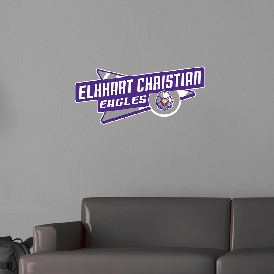 Elkhart Christian Eagles <span class="pdp-name-mascot">Elkhart Christian Eagles</span> Wall Decal - Slanted Arrow