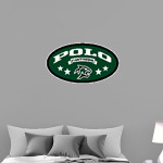 POLO HIGH SCHOOL PANTHERS <span class="pdp-name-mascot">POLO PANTHERS</span> Wall Decal - Oval With Stars Front Thumbnail