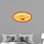 Lincoln Mustangs <span class="pdp-name-mascot">Lincoln Mustangs</span> Wall Decal - Oval With Stars Front Thumbnail