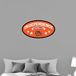 INDEPENDENCE HIGH SCHOOL BULLDOGS <span class="pdp-name-mascot">INDEPENDENCE BULLDOGS</span> Wall Decal - Oval With Stars Front Thumbnail
