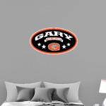 Gary Bobcats <span class="pdp-name-mascot">Gary Bobcats</span> Wall Decal - Oval With Stars Front Thumbnail