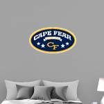 Cape Fear Colts <span class="pdp-name-mascot">Cape Fear Colts</span> Wall Decal - Oval With Stars Front Thumbnail