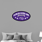 Glencoe-Silver Lake Panthers Wall Decal - Oval With Stars Front Thumbnail