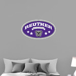 KENOSHA REUTHER HIGH SCHOOL BULLDOGS <span class="pdp-name-mascot">KENOSHA REUTHER BULLDOGS</span> Wall Decal - Oval With Stars Front Thumbnail