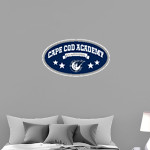 Cape Cod Academy Seahawks Wall Decal - Oval With Stars Front Thumbnail