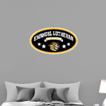 Emanuel Lutheran Tigers <span class="pdp-name-mascot">Emanuel Lutheran School Tigers</span> Wall Decal - Oval With Stars Front Thumbnail