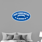 Port Washington VIKINGS Wall Decal - Oval With Stars Front Thumbnail