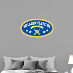 WILLIAM FLEMING HIGH SCHOOL COLONELS <span class="pdp-name-mascot">WILLIAM FLEMING COLONELS</span> Wall Decal - Oval With Stars Front Thumbnail