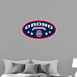 ORONO HIGH SCHOOL SPARTANS Wall Decal - Oval With Stars Front Thumbnail