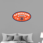 Union Bears Wall Decal - Oval With Stars Front Thumbnail