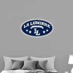 La Lumiere School Lakers Online Store <span class="pdp-name-mascot">La Lumiere Lakers</span> Wall Decal - Oval With Stars Front Thumbnail