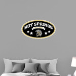 HOT SPRINGS HIGH SCHOOL TROJANS <span class="pdp-name-mascot">HOT SPRINGS TROJANS</span> Wall Decal - Oval With Stars Front Thumbnail