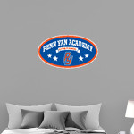 Penn Yan Academy Mustangs Wall Decal - Oval With Stars Front Thumbnail