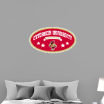 Otterbein University Cardinals <span class="pdp-name-mascot">Otterbein University Cardinals</span> Wall Decal - Oval With Stars Front Thumbnail