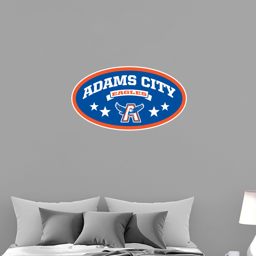 Adams City Middle School <span class="pdp-name-mascot">Adams City</span> Wall Decal - Oval With Stars
