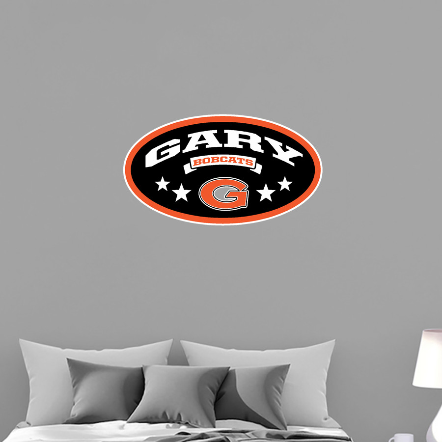 Gary Bobcats <span class="pdp-name-mascot">Gary Bobcats</span> Wall Decal - Oval With Stars