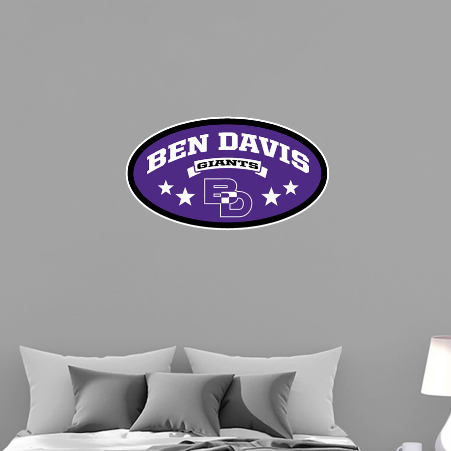 Ben Davis Giants Wall Decal - Oval With Stars