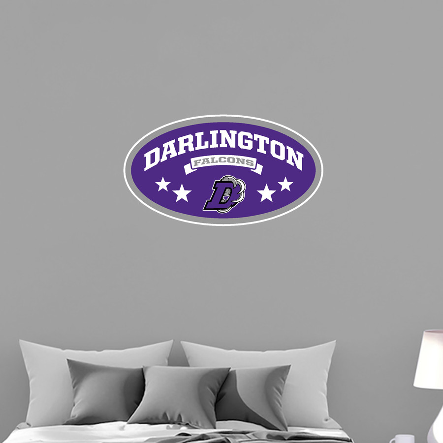 DARLINGTON HIGH SCHOOL FALCONS Wall Decal - Oval With Stars
