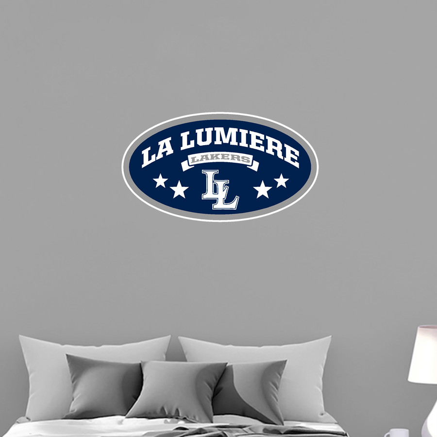 La Lumiere School Lakers Online Store <span class="pdp-name-mascot">La Lumiere Lakers</span> Wall Decal - Oval With Stars