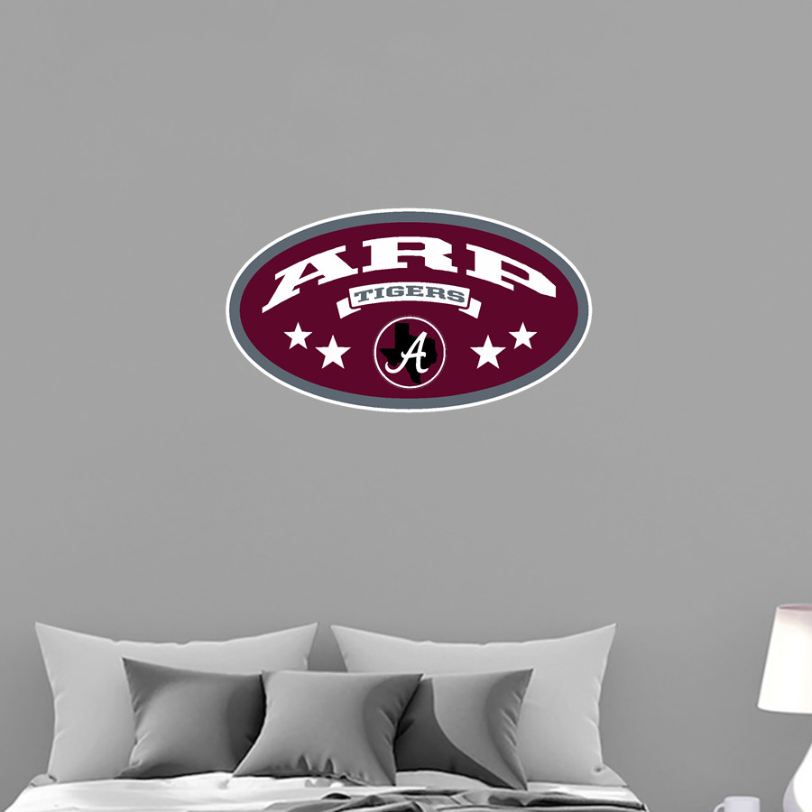 ARP HIGH SCHOOL TIGERS <span class="pdp-name-mascot">ARP TIGERS</span> Wall Decal - Oval With Stars