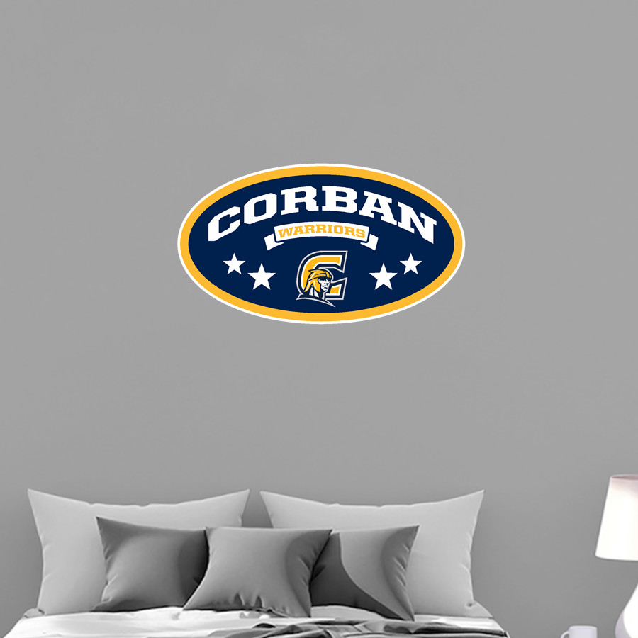 Corban Warriors <span class="pdp-name-mascot">Corban Warriors</span> Wall Decal - Oval With Stars