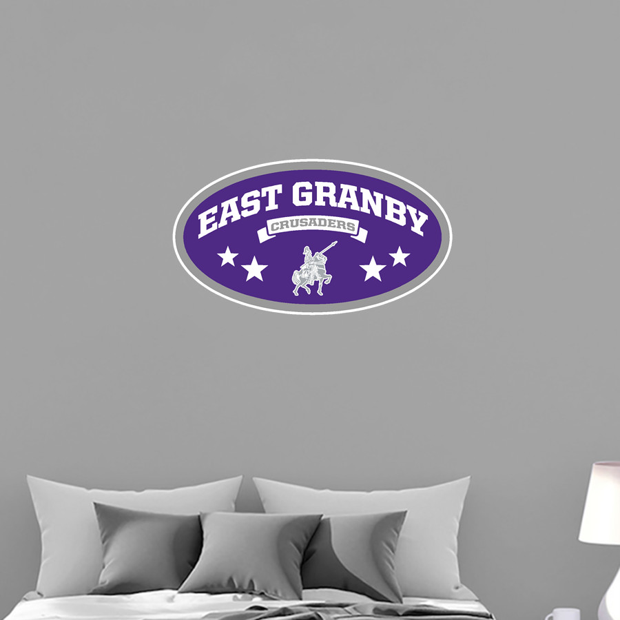 East Granby Crusaders Wall Decal - Oval With Stars