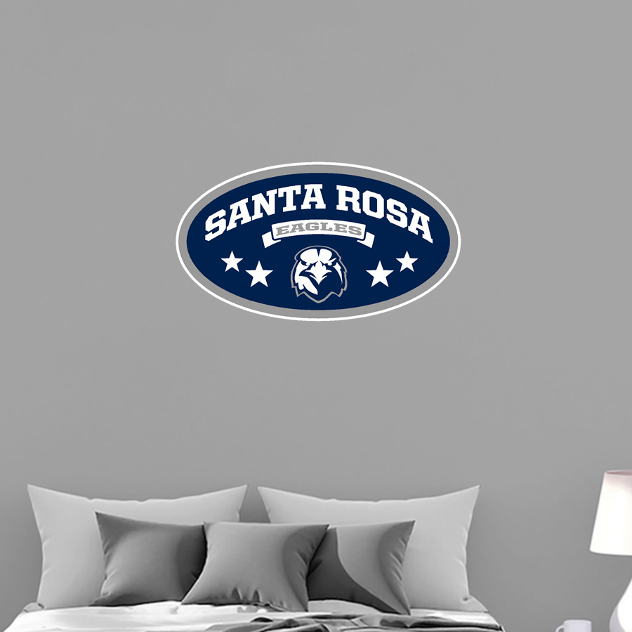 Santa Rosa Eagles <span class="pdp-name-mascot">Santa Rosa Christian School Eagles</span> Wall Decal - Oval With Stars