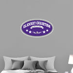 Elkhart Christian Eagles <span class="pdp-name-mascot">Elkhart Christian Eagles</span> Wall Decal - Oval With Stars Front Thumbnail
