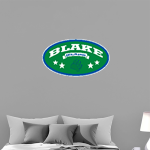 The Blake School BEARS ONLINE STORE <span class="pdp-name-mascot">Blake Bears</span> Wall Decal - Oval With Stars Front Thumbnail