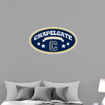 CHAPELGATE CHRISTIAN ACADEMY YELLOW JACKETS official sideline store <span class="pdp-name-mascot">CHAPELGATE YELLOWJACKETS</span> Wall Decal - Oval With Stars Front Thumbnail