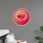 CANEY CREEK HIGH SCHOOL PANTHERS Wall Decal - Ball With Logo Front Thumbnail