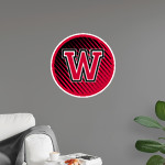 WILLISTON HIGH SCHOOL RED DEVILS Wall Decal - Ball With Logo Front Thumbnail