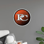 PRAIRIE CITY SCHOOL PANTHERS <span class="pdp-name-mascot">PRAIRIE CITY PANTHERS</span> Wall Decal - Ball With Logo Front Thumbnail