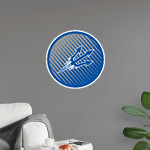 BROCKPORT BLUE DEVILS The Official Online Store <span class="pdp-name-mascot">BROCKPORT BLUE DEVILS</span> Wall Decal - Ball With Logo Front Thumbnail