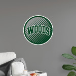 Woods Charter Wolves Wall Decal - Ball With Logo Front Thumbnail