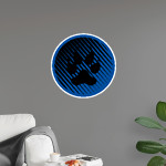 Central Panthers <span class="pdp-name-mascot">Central Panthers</span> Wall Decal - Ball With Logo Front Thumbnail