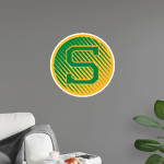 Summerville Green Wave <span class="pdp-name-mascot">Summerville Green Wave</span> Wall Decal - Ball With Logo Front Thumbnail