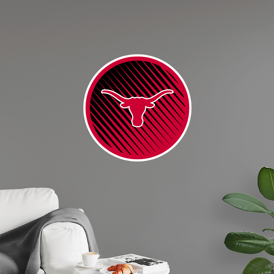 DOVER HIGH SCHOOL LONGHORNS Wall Decal - Ball With Logo