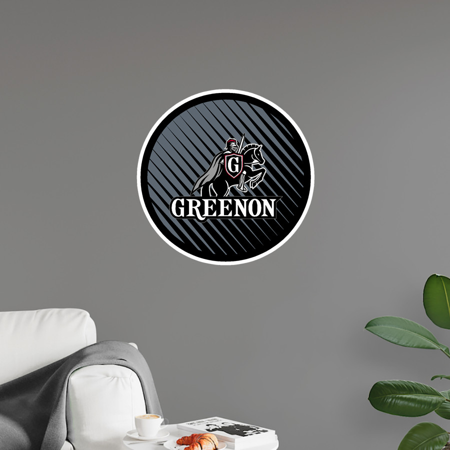GREENON HIGH SCHOOL KNIGHTS <span class="pdp-name-mascot">GREENON KNIGHTS</span> Wall Decal - Ball With Logo