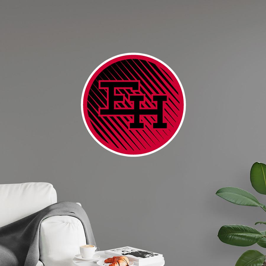 East Hartford Middle School <span class="pdp-name-mascot">East Hartford Falcons</span> Wall Decal - Ball With Logo