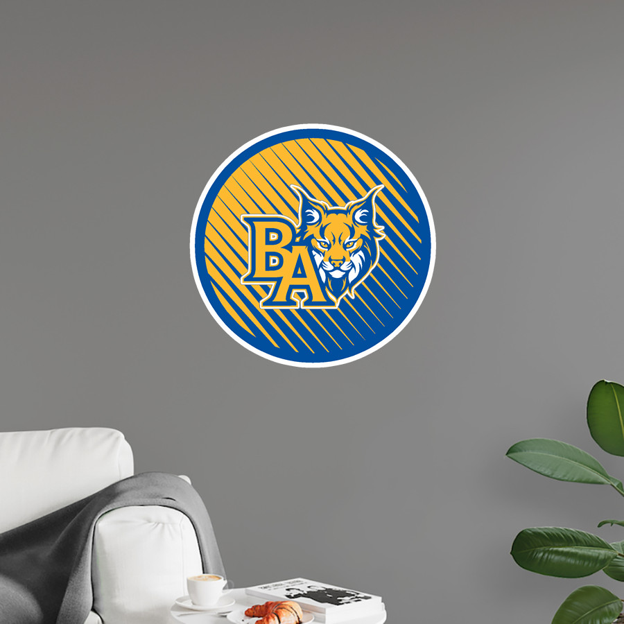 BACON ACADEMY BOBCATS Wall Decal - Ball With Logo