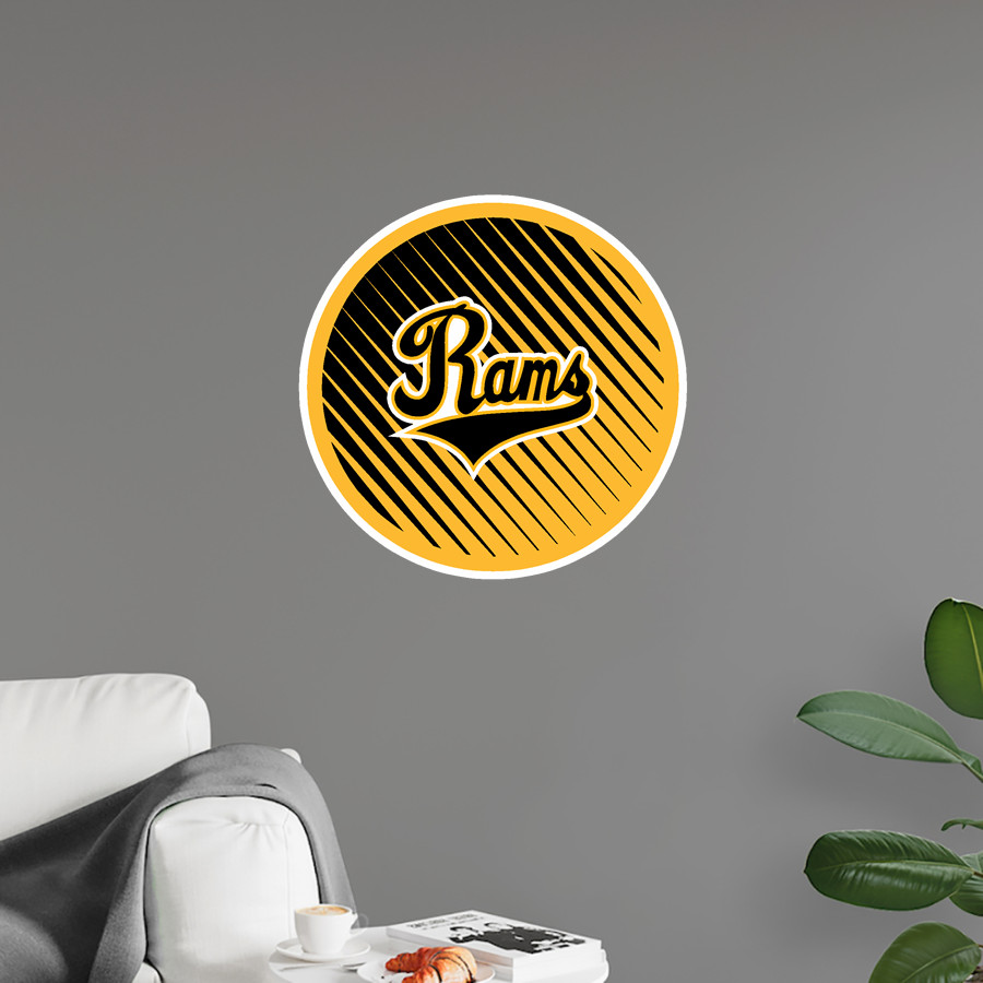 Worth Rams <span class="pdp-name-mascot">Worth Rams</span> Wall Decal - Ball With Logo