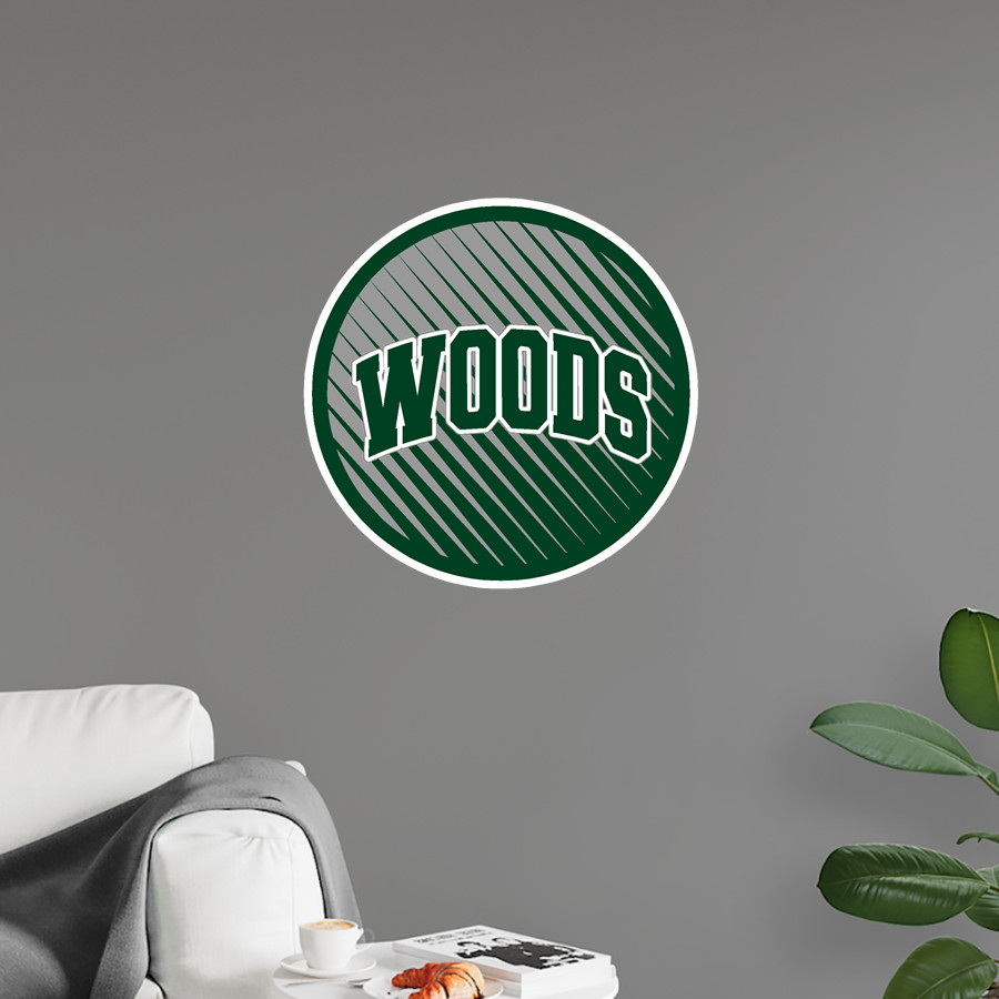 Woods Charter Wolves Wall Decal - Ball With Logo
