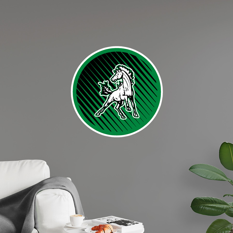 EVERGREEN PARK HIGH SCHOOL MUSTANGS <span class="pdp-name-mascot">EVERGREEN PARK MUSTANGS</span> Wall Decal - Ball With Logo