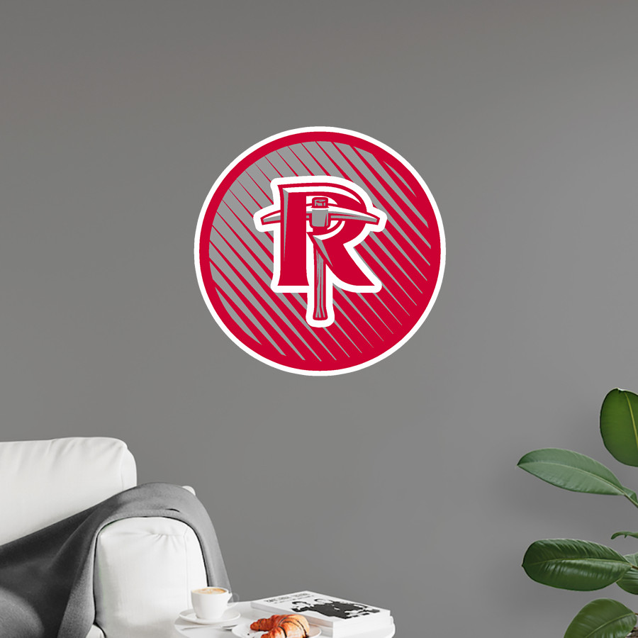 Red Top Miners Wall Decal - Ball With Logo