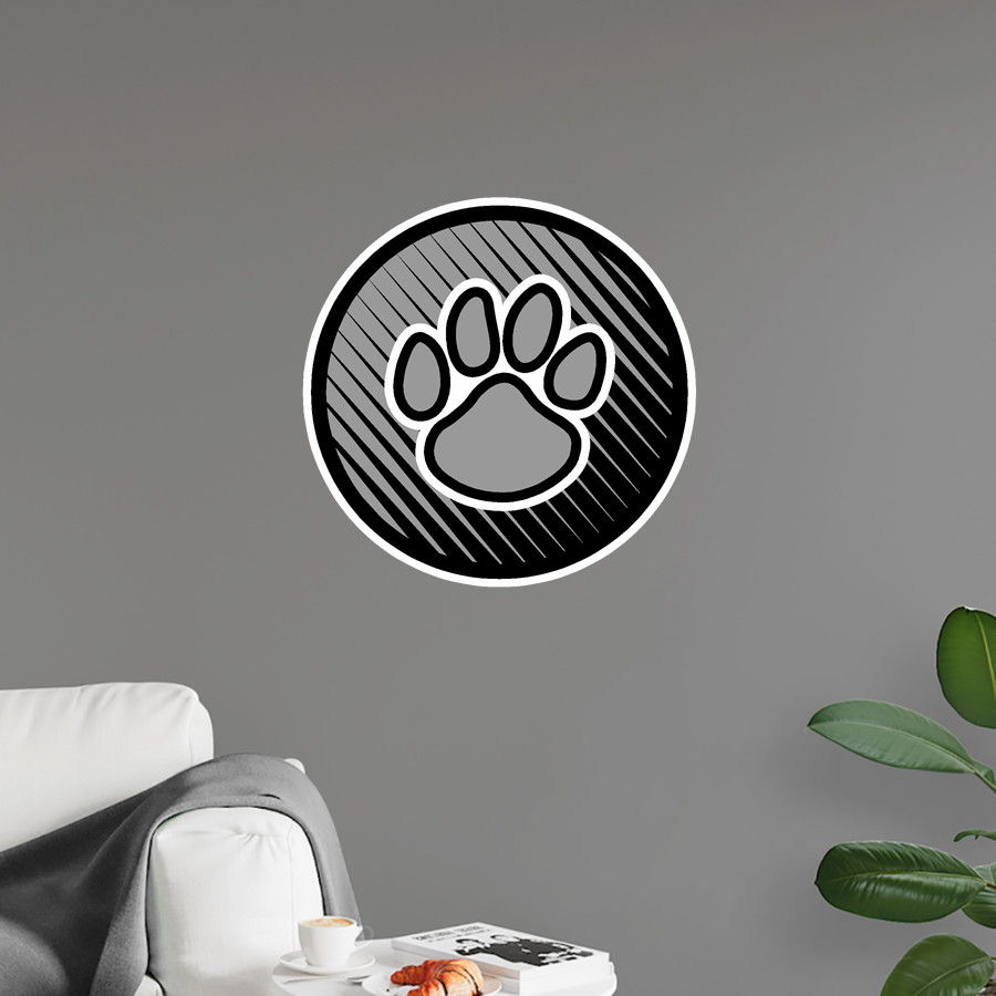 Jasper Troupsburg Wildcats <span class="pdp-name-mascot">Jasper Troupsburg Wildcats</span> Wall Decal - Ball With Logo